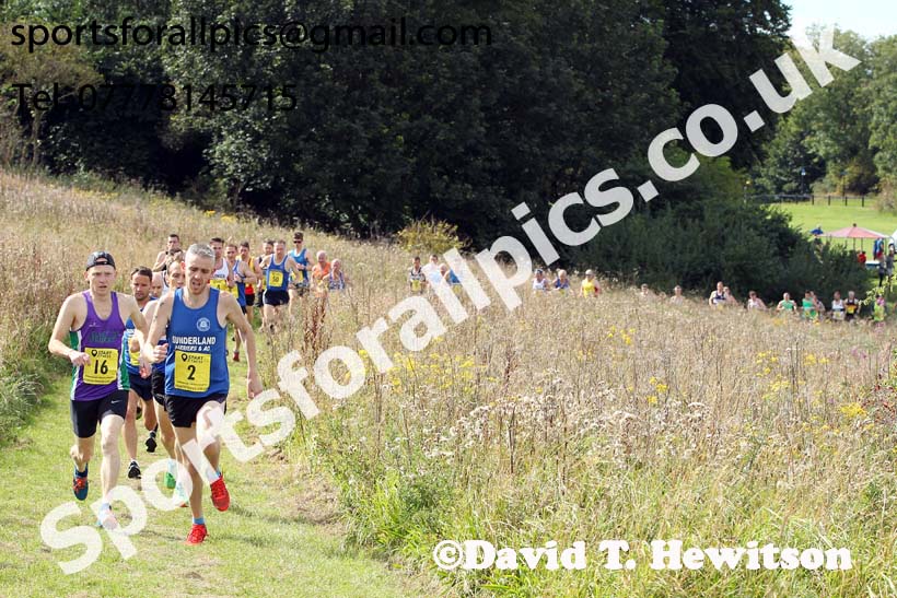 Senior mens relay 2019 Sunderland Harriers Open Cross Country. Photo:  David T. Hewitson/Sports for All Pics